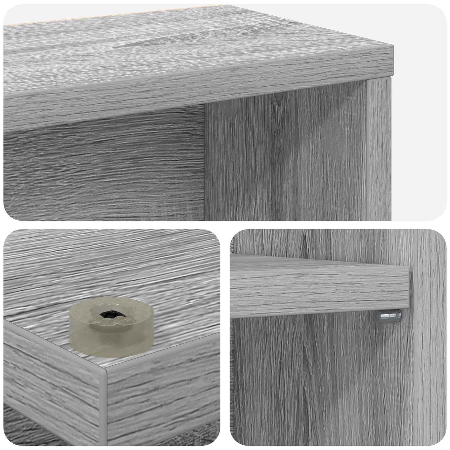 CD skap Grå Sonoma 65 x 23,5 x 97,5 cm Konstruert tre