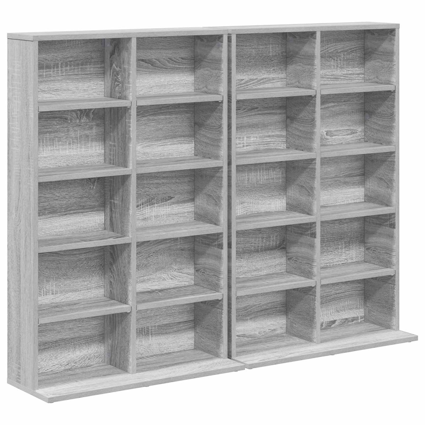 CD skap 2 stk. Grå Sonoma 65 x 23,5 x 97,5 cm Konstruert tre