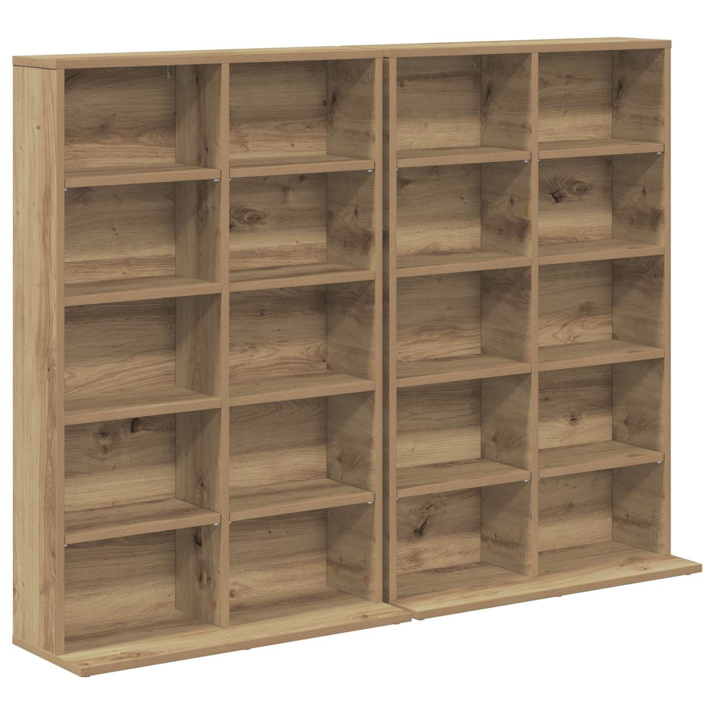 CD skap 2 stk. Artisan eik 65 x 23,5 x 97,5 cm Konstruert tre