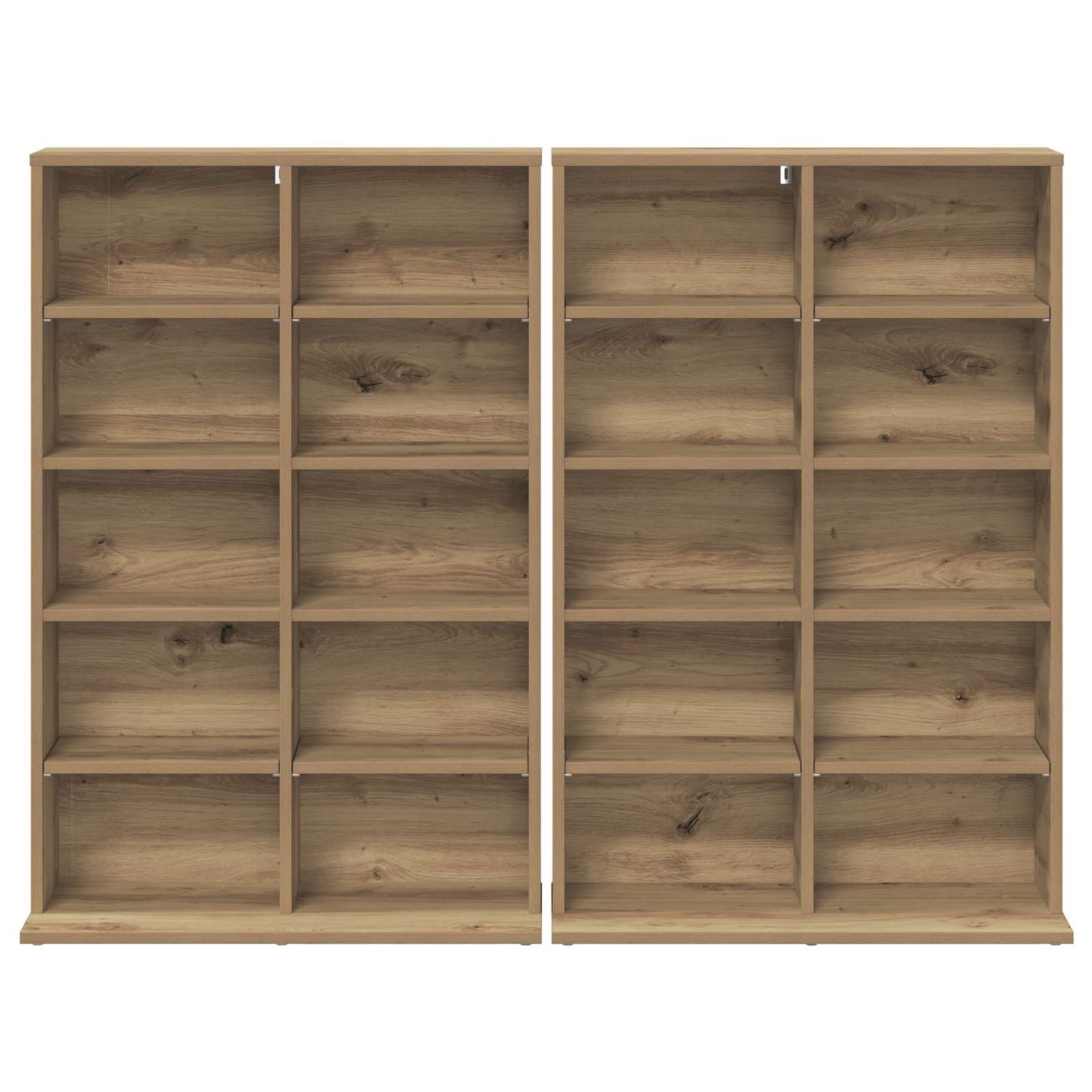 CD skap 2 stk. Artisan eik 65 x 23,5 x 97,5 cm Konstruert tre