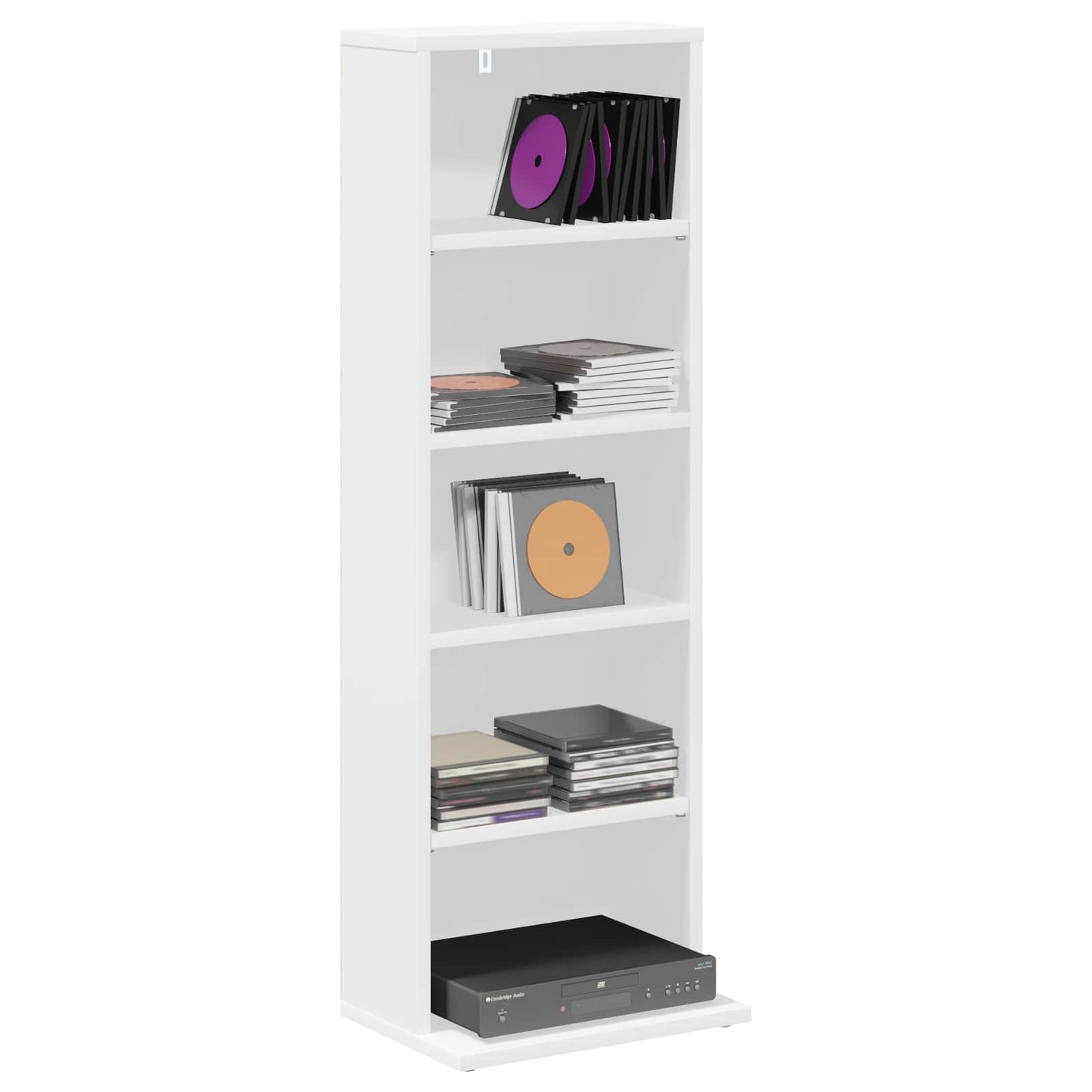 CD skap Hvit 33 x 23,5 x 97,5 cm Konstruert tre