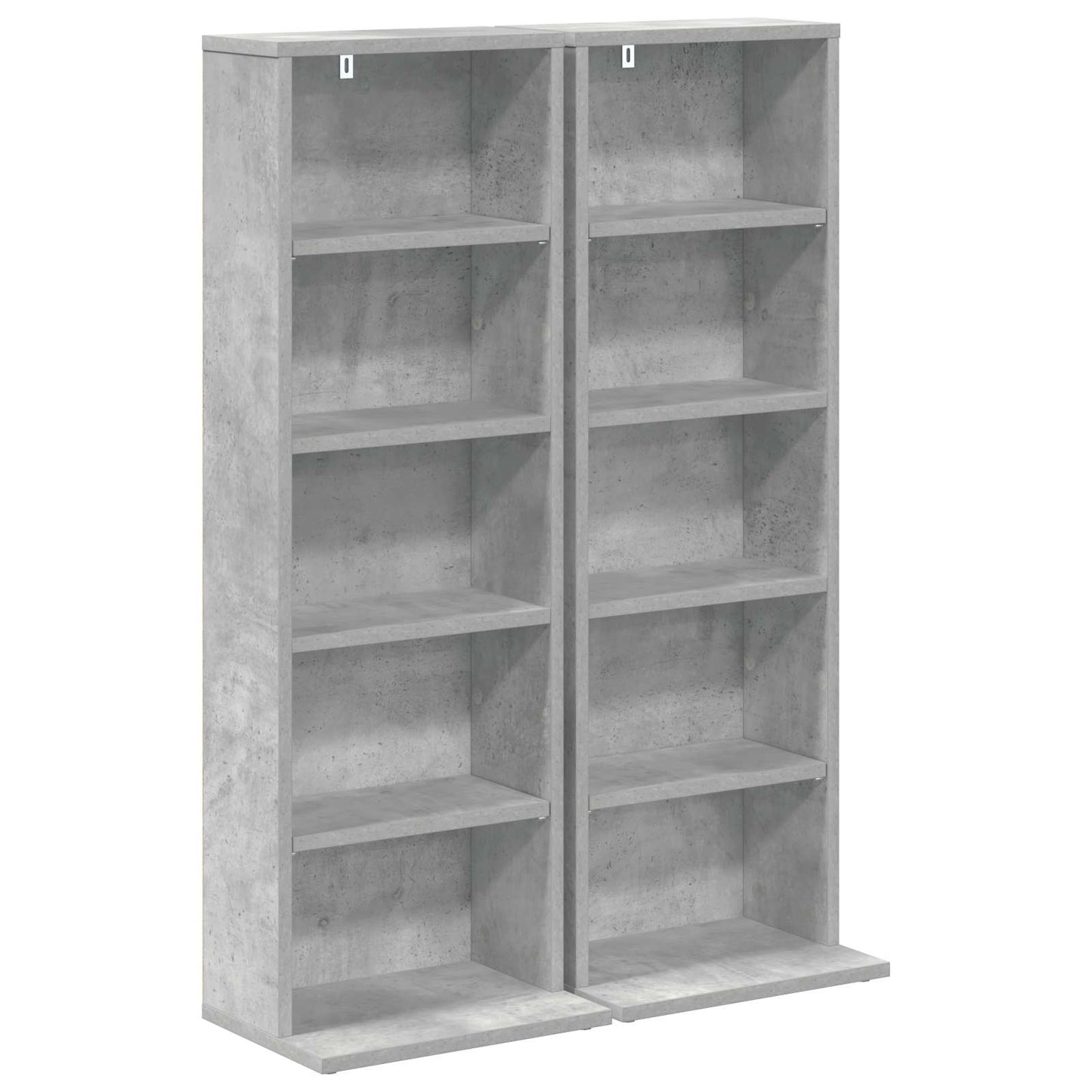 CD skap 2 stk. Betonggrå 33 x 23,5 x 97,5 cm Konstruert tre