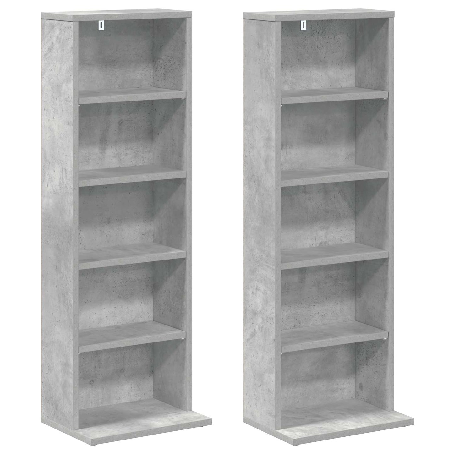 CD skap 2 stk. Betonggrå 33 x 23,5 x 97,5 cm Konstruert tre