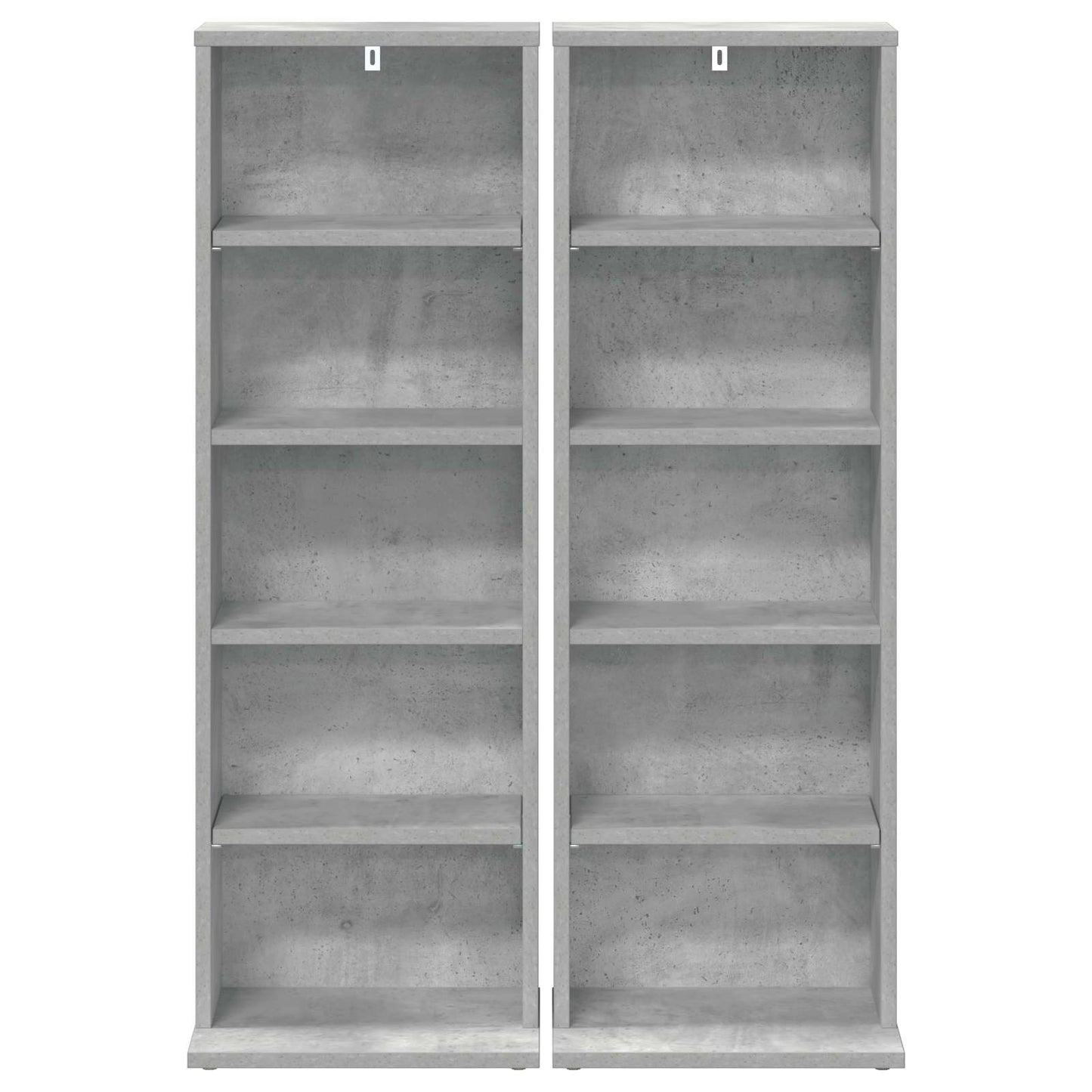 CD skap 2 stk. Betonggrå 33 x 23,5 x 97,5 cm Konstruert tre