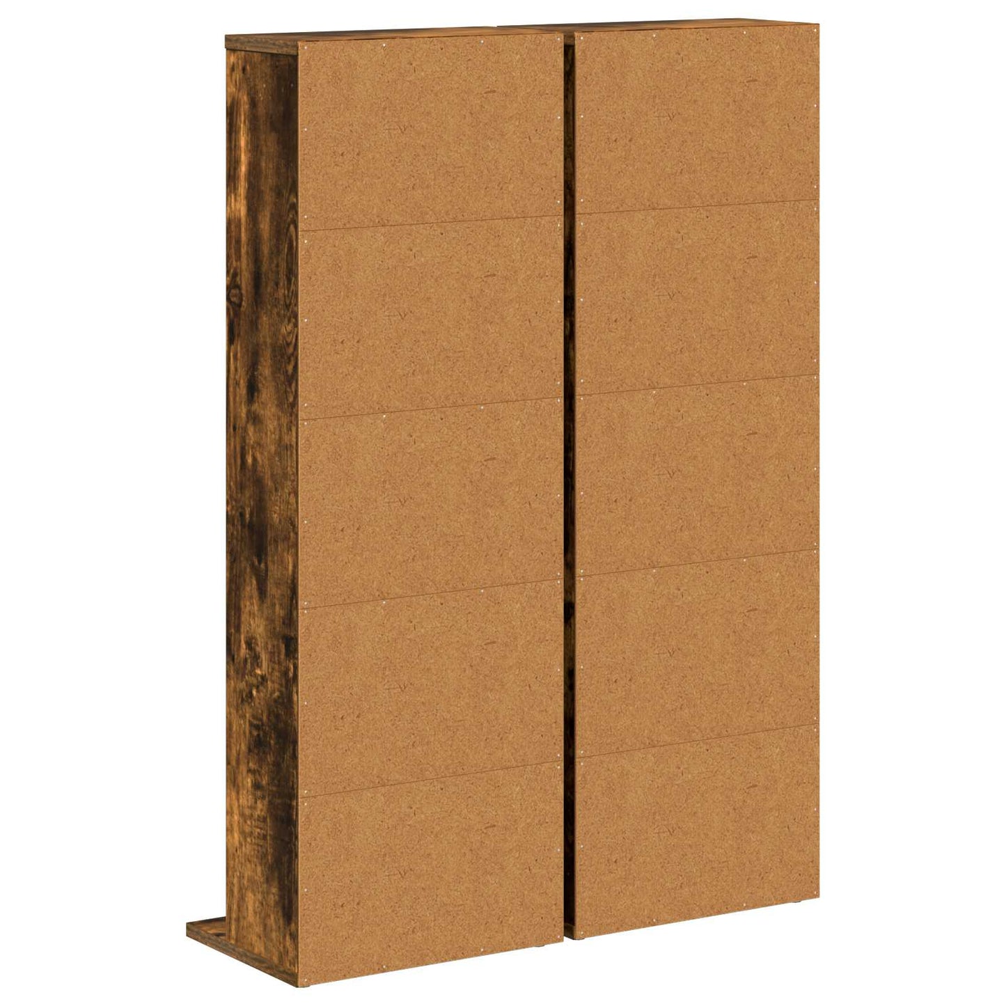 CD skap 2 stk. Røkt Eik 33 x 23,5 x 97,5 cm Konstruert tre
