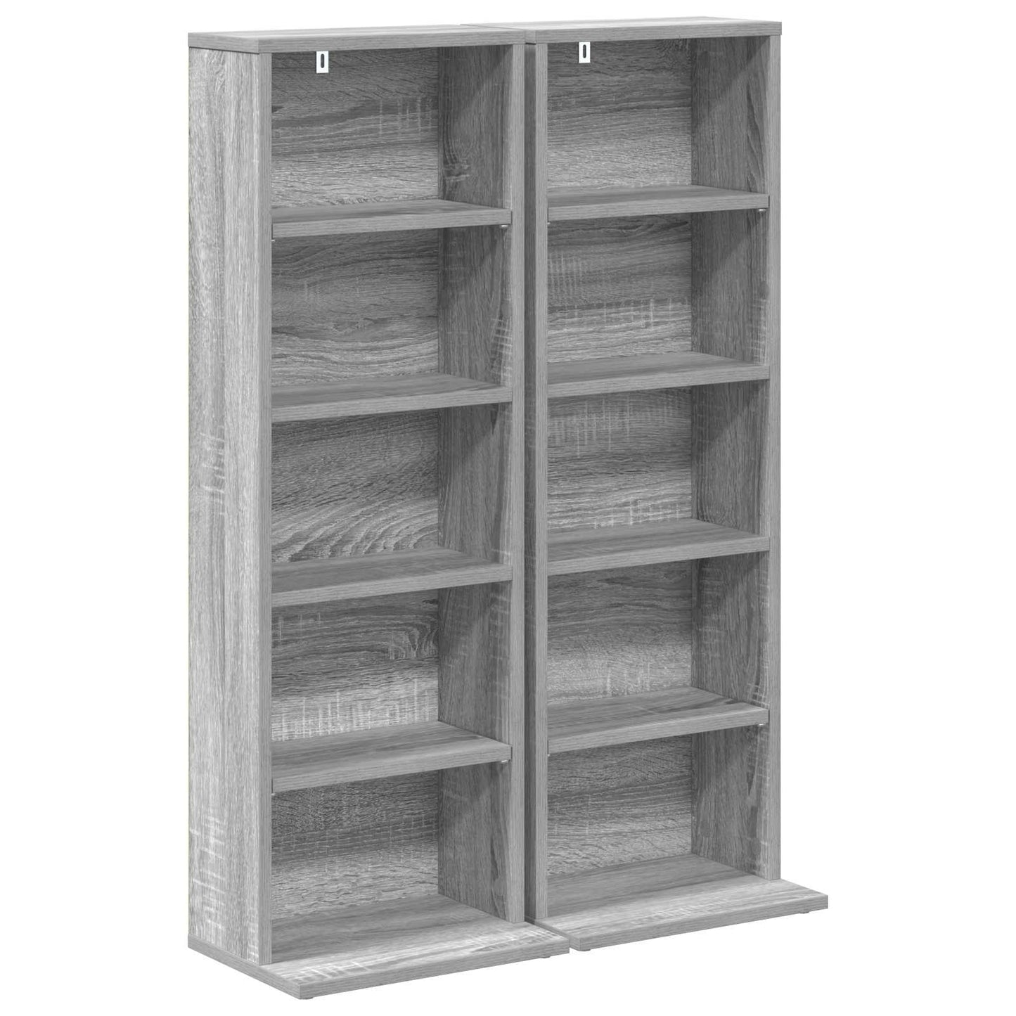 CD skap 2 stk. Grå Sonoma 33 x 23,5 x 97,5 cm Konstruert tre
