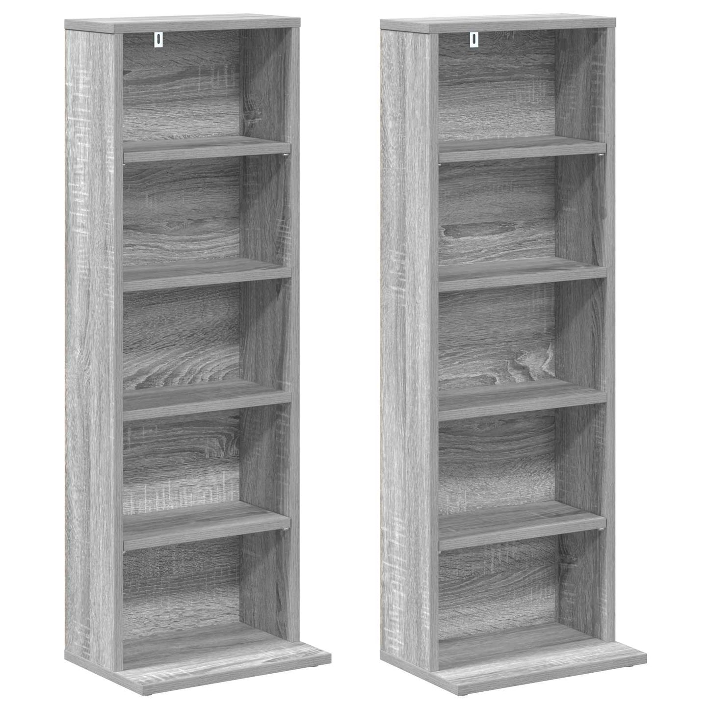 CD skap 2 stk. Grå Sonoma 33 x 23,5 x 97,5 cm Konstruert tre
