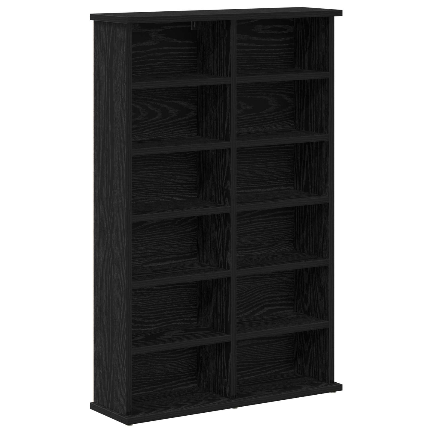 CD skap 2 stk. Svart eik 60 x 17 x 92 cm Konstruert tre