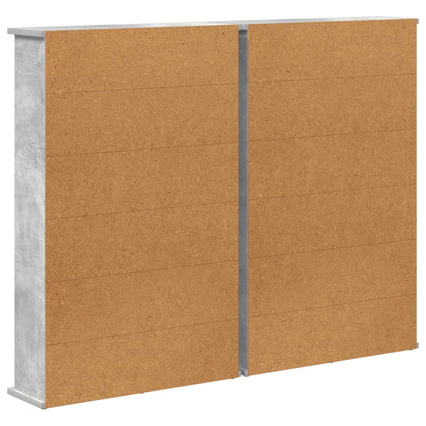 CD skap 2 stk. Betonggrå 60 x 17 x 92 cm Konstruert tre