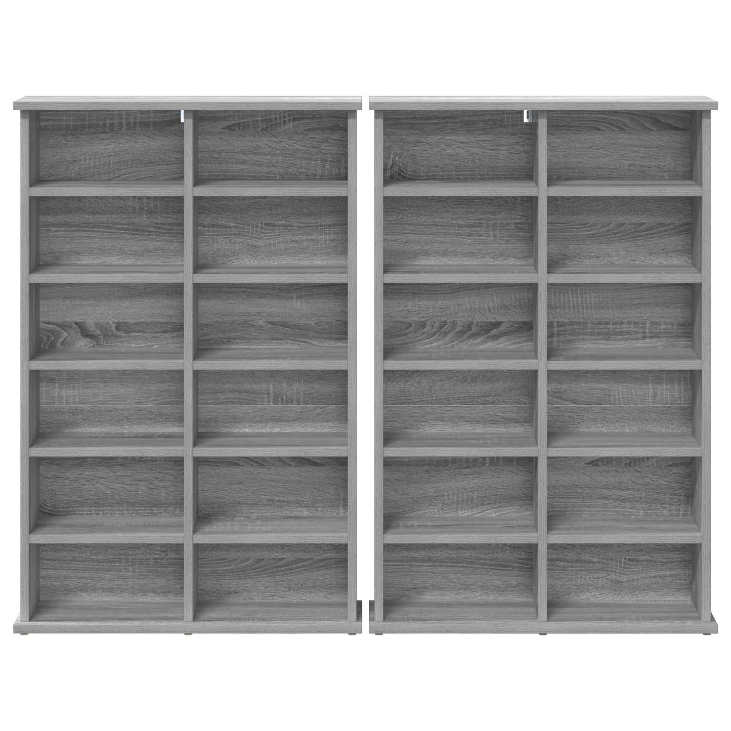 CD skap 2 stk. Grå Sonoma 60 x 17 x 92 cm Konstruert tre