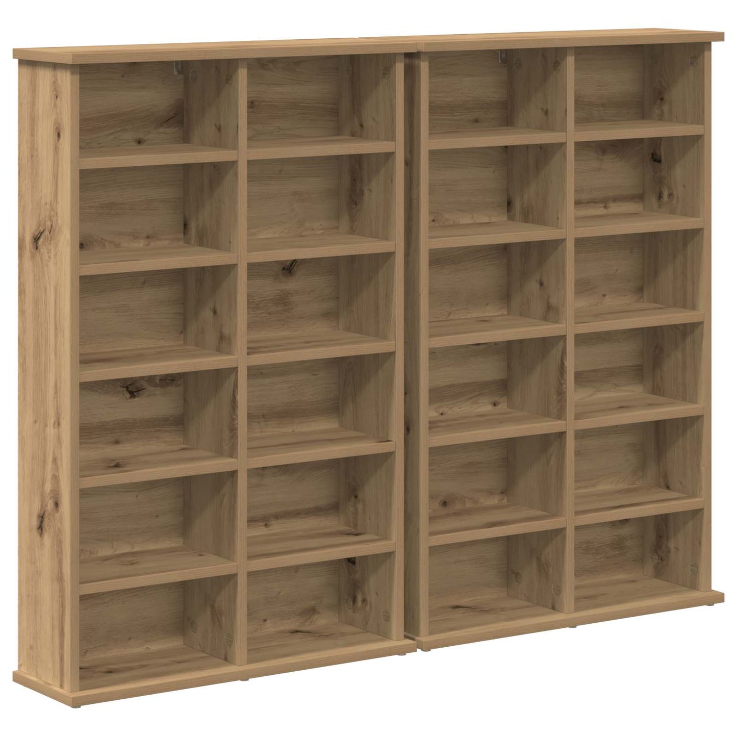 CD skap 2 stk. Artisan eik 60 x 17 x 92 cm Konstruert tre