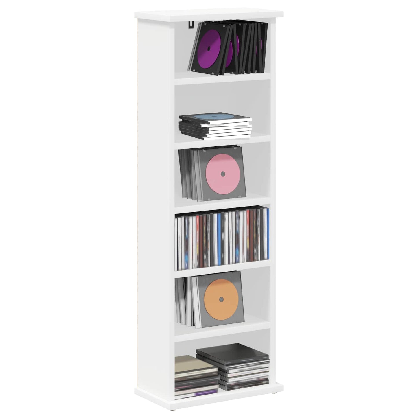 CD skap Hvit 60 x 17 x 92 cm Konstruert tre