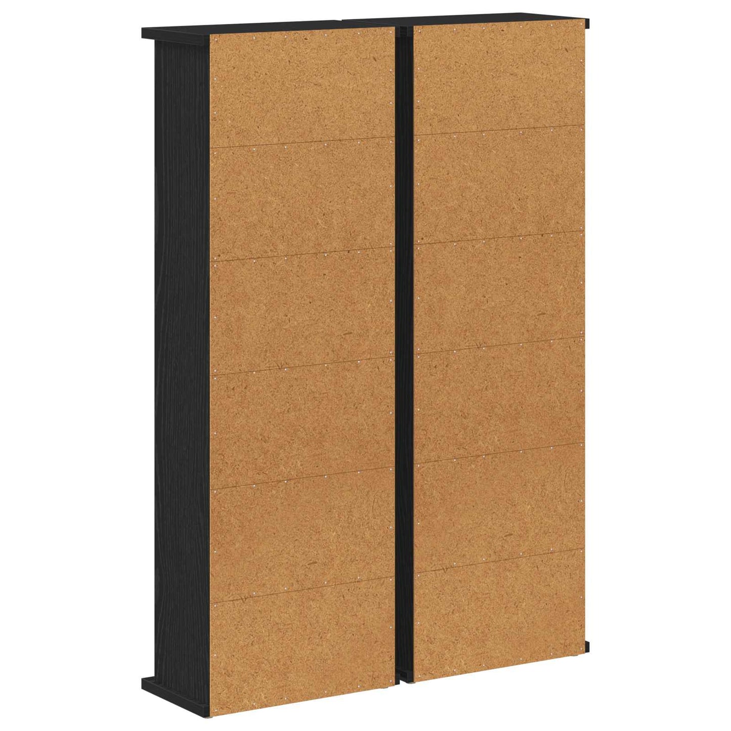 CD skap 2 stk. Svart eik 60 x 17 x 92 cm Konstruert tre