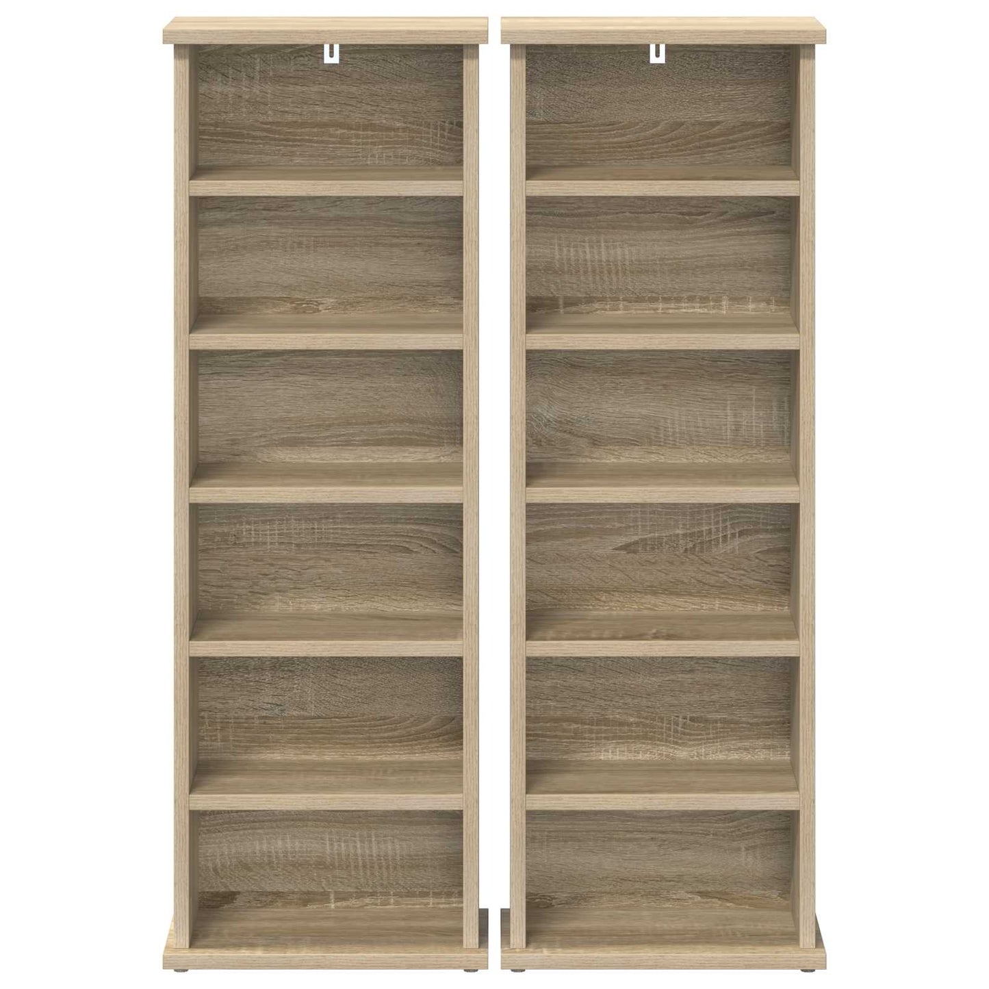 CD skap 2 stk. Sonoma eik 60 x 17 x 92 cm Konstruert tre