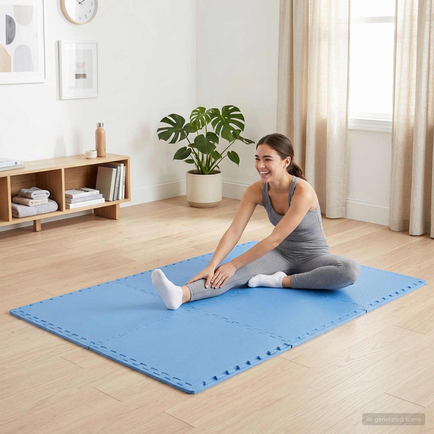 Gulvmatter 40 pcs Blå 14,4 m² EVA Skum