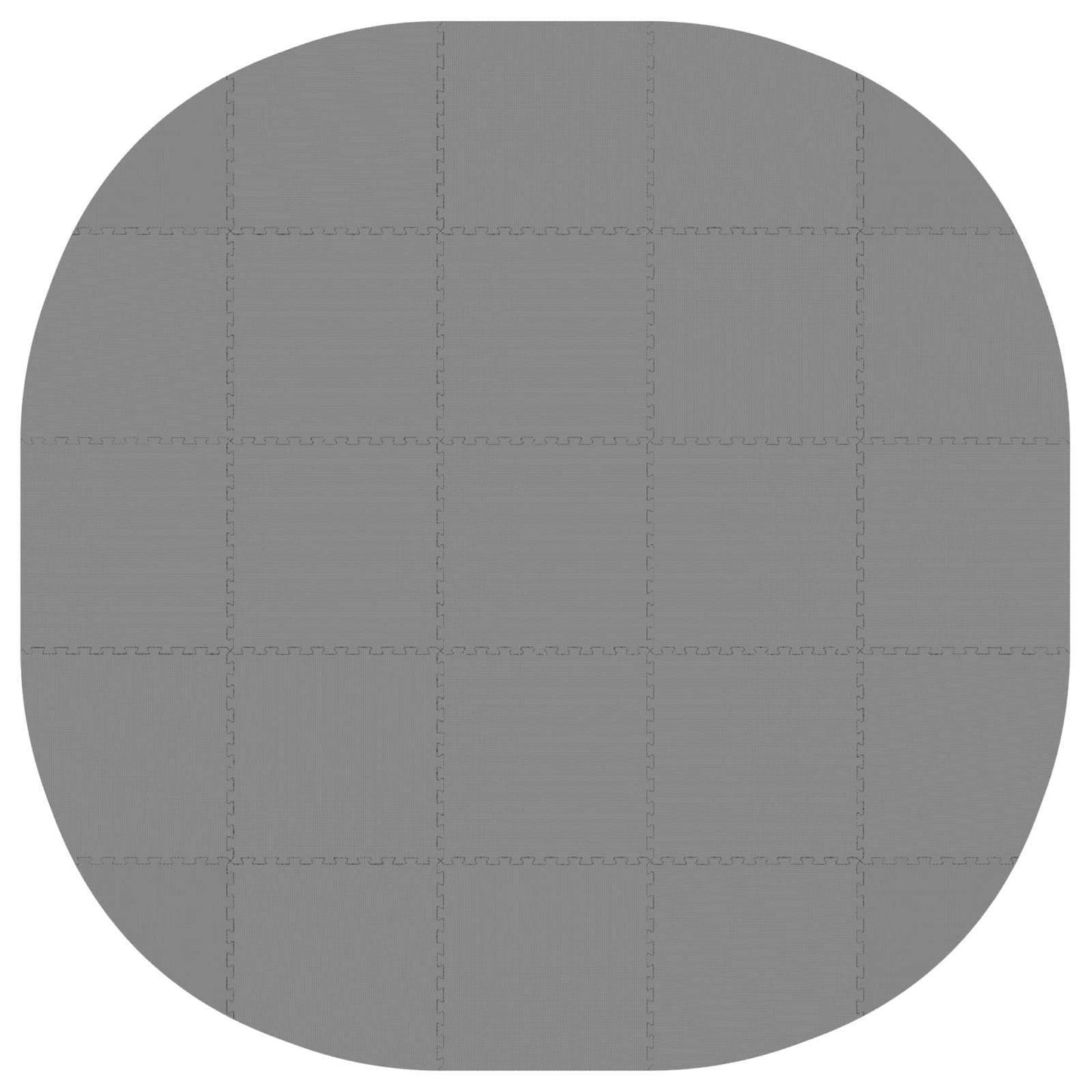 Bassenggrunnmatte 25 stk. Ø 292 cm Rund EVA Skum Grå