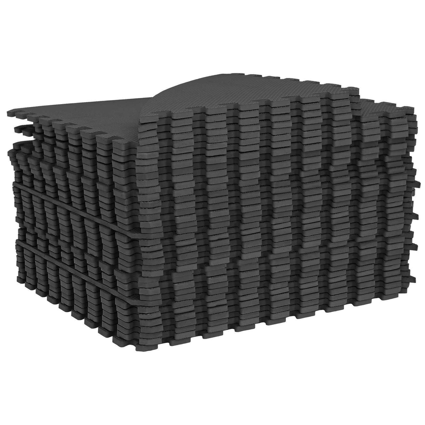 Bassenggrunnmatte 36 stk. Ø 350 cm Rund EVA Skum Svart