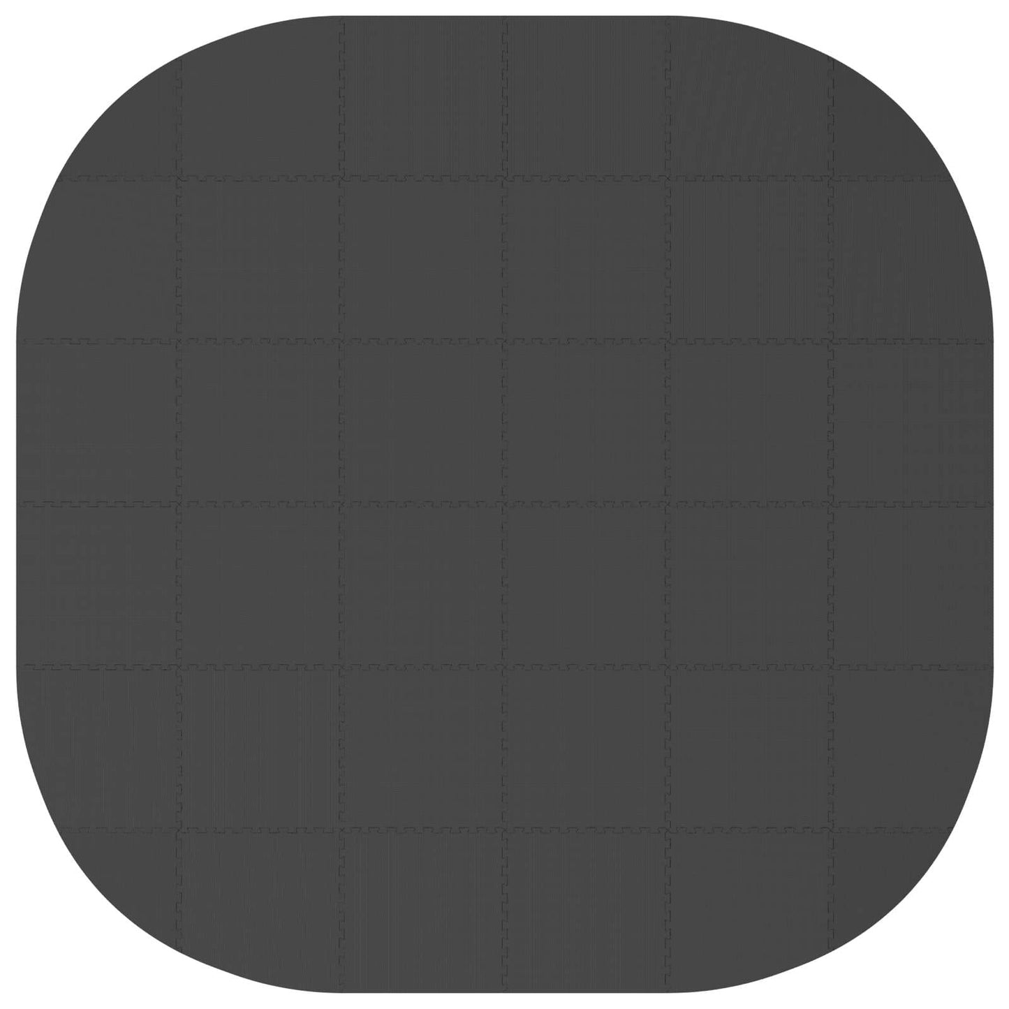 Bassenggrunnmatte 36 stk. Ø 350 cm Rund EVA Skum Svart