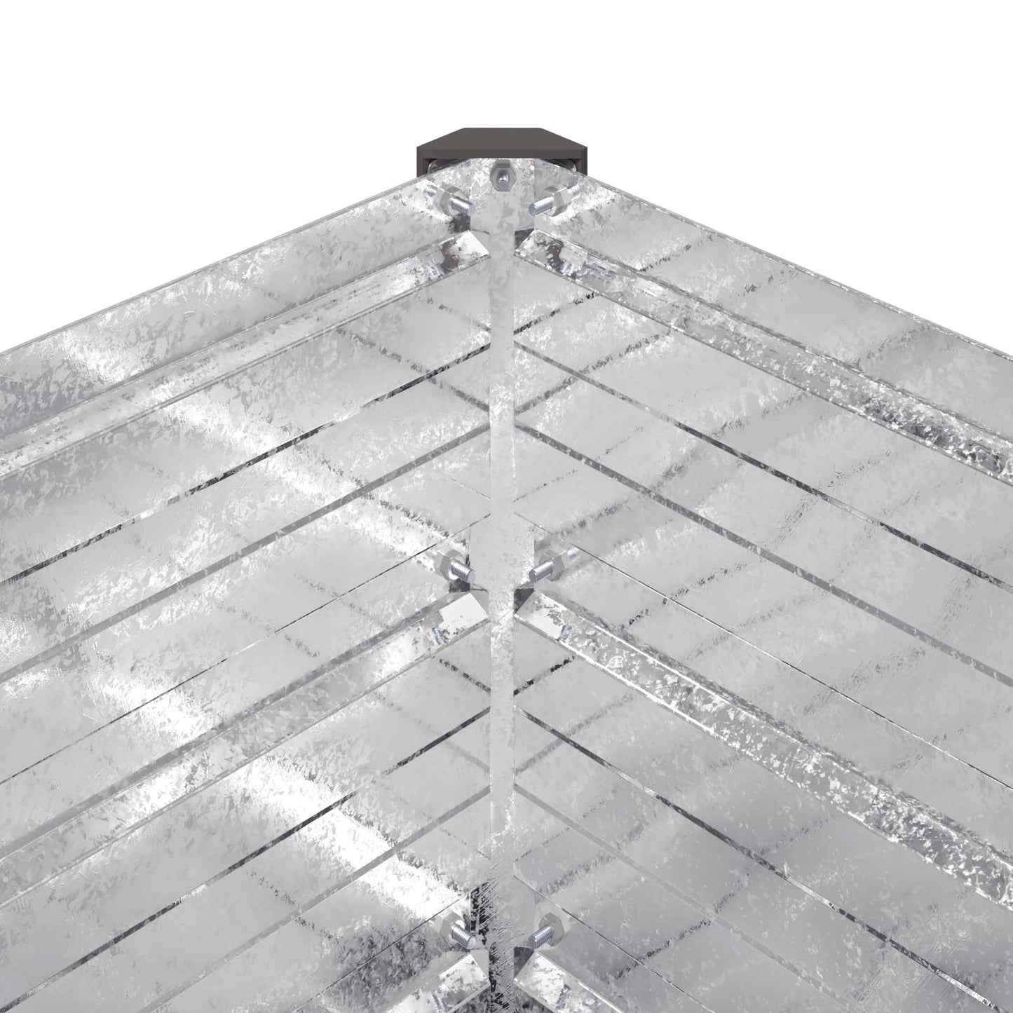 Hevet Hagebed Sølv 160 x 40 x 55 cm galvanisert