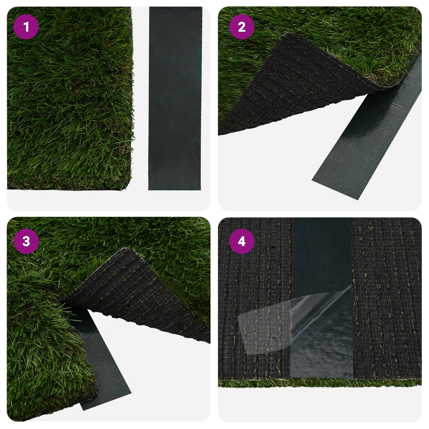 Kunstig gress tape selvheftende Grønn 5 cm x 10 m Uvevd Stoff