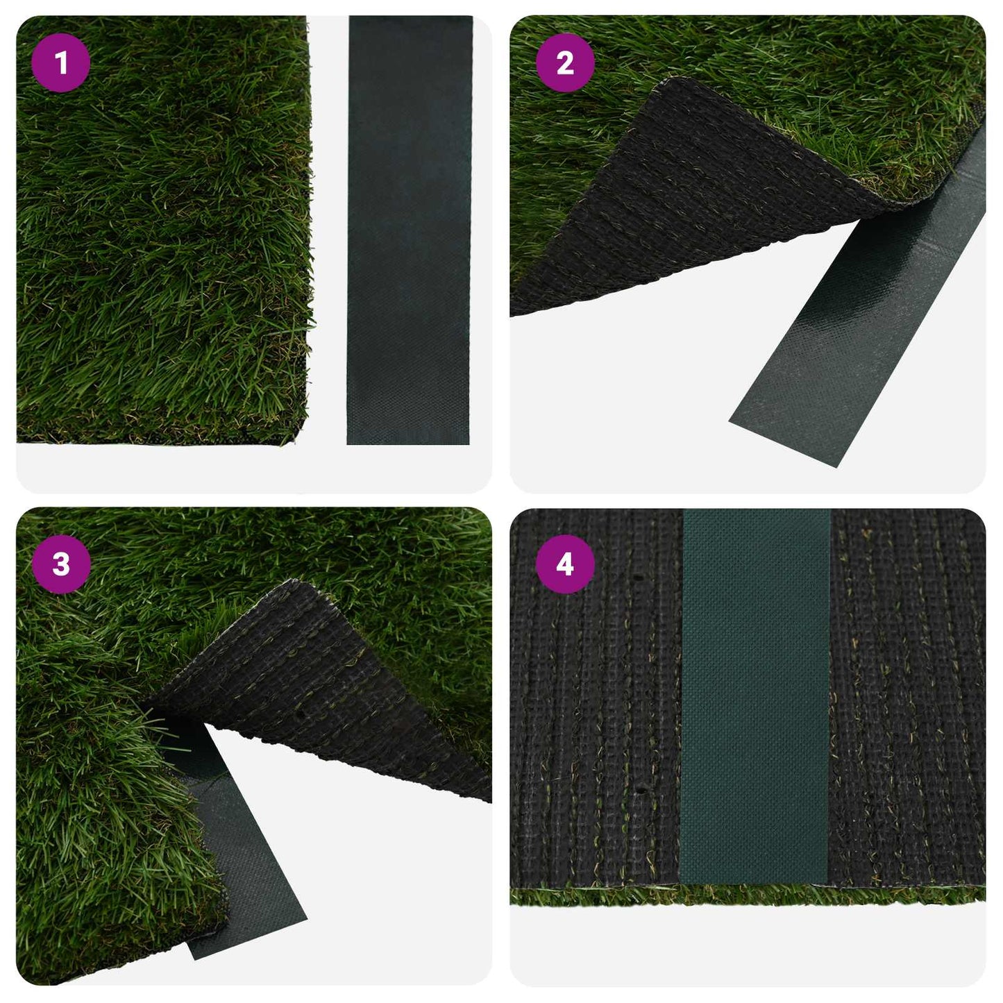 Kunstig gress tape selvheftende Grønn 10 x 0,05 cm Uvevd Stoff