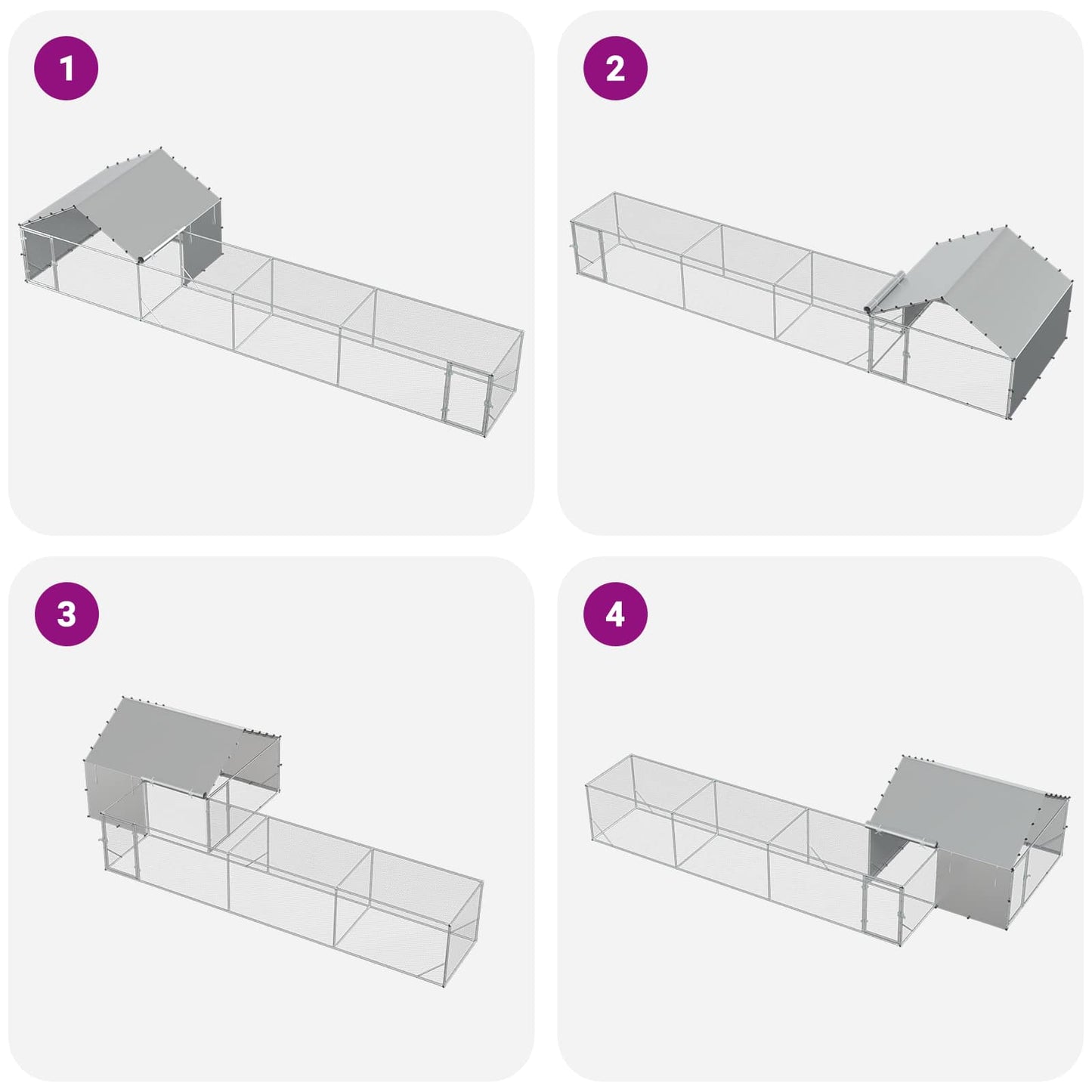 2 stk. Sølv 7 x 2 x 1,5 m Galvanisert stål