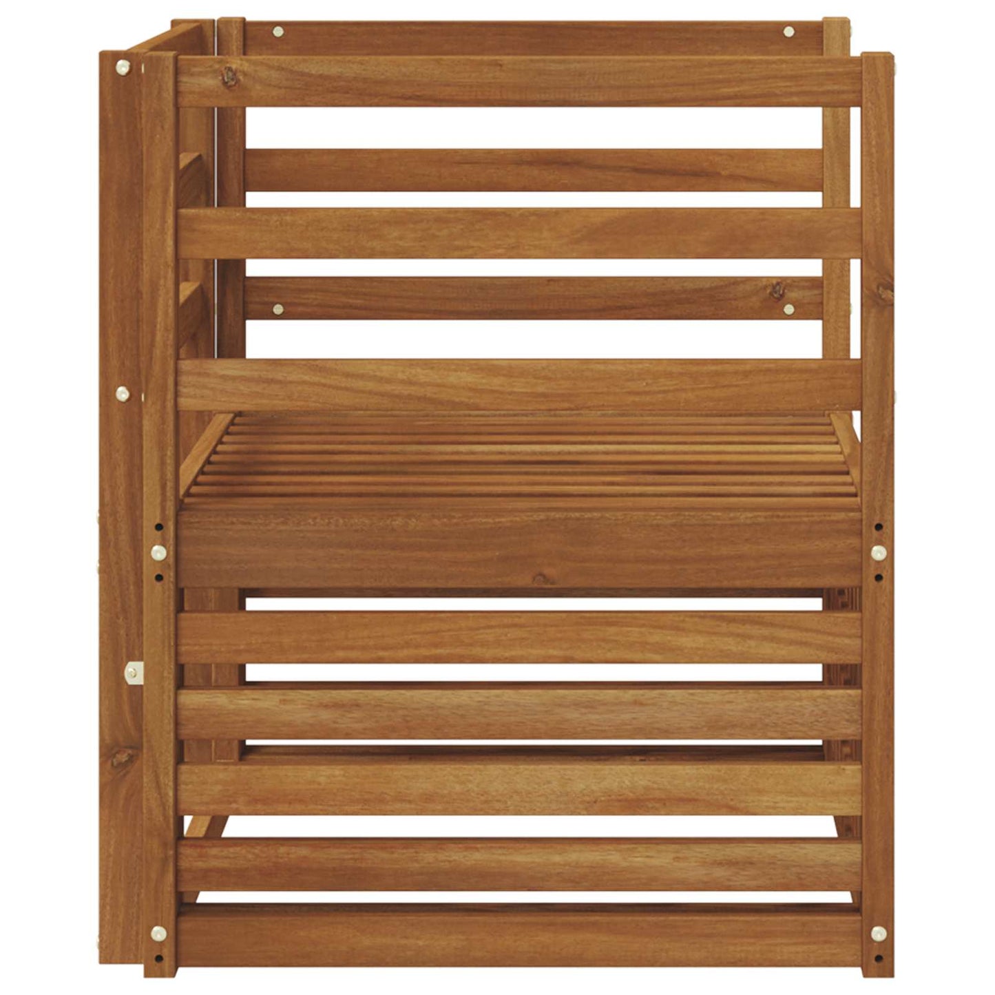 Utesofa Solid akasietre Naturlig