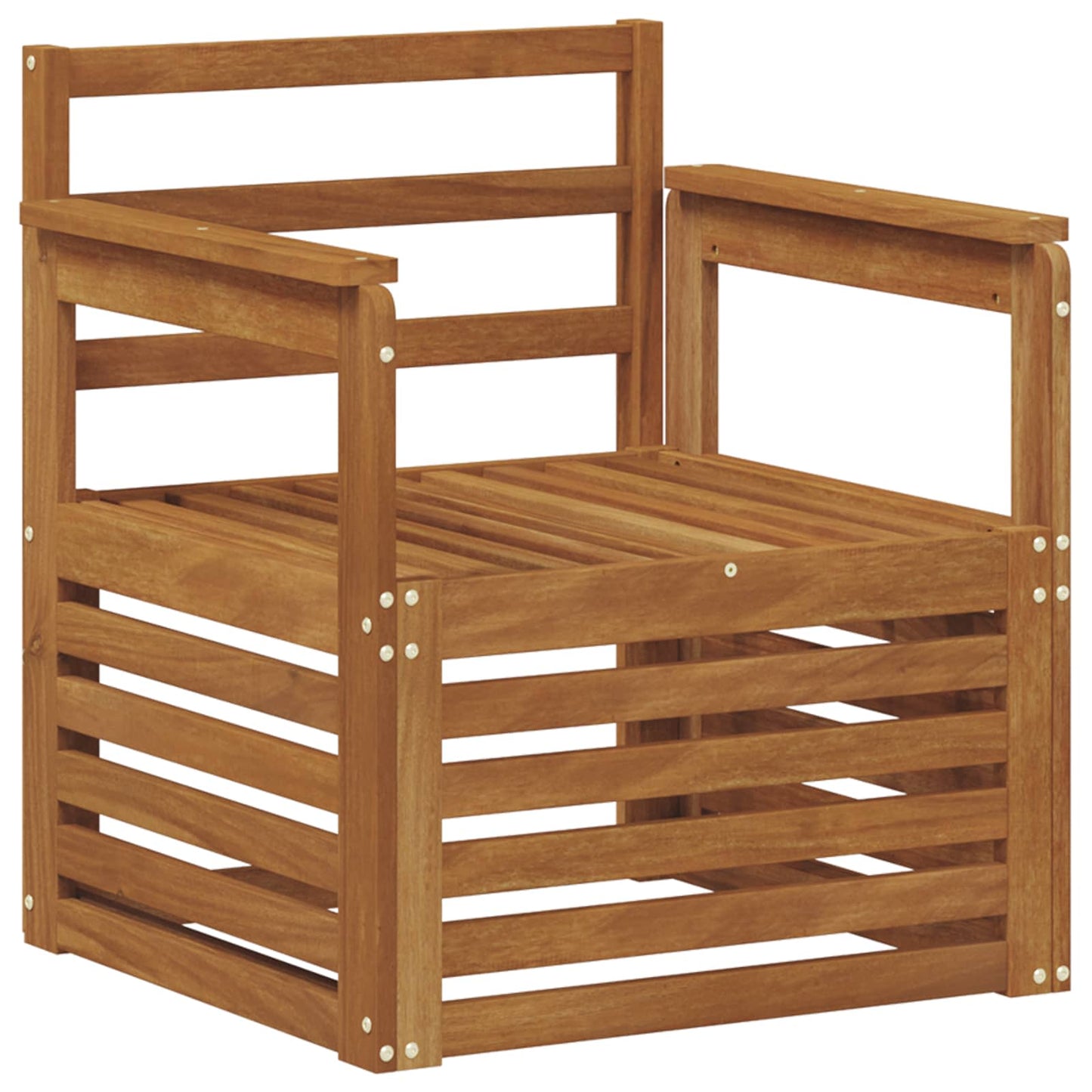 Utesofa Solid akasietre Naturlig