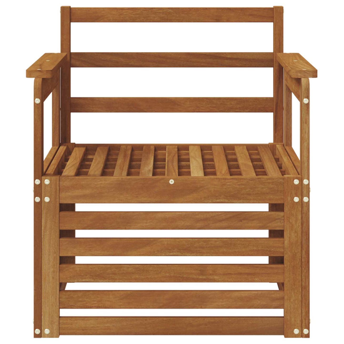 Utesofa Solid akasietre Naturlig