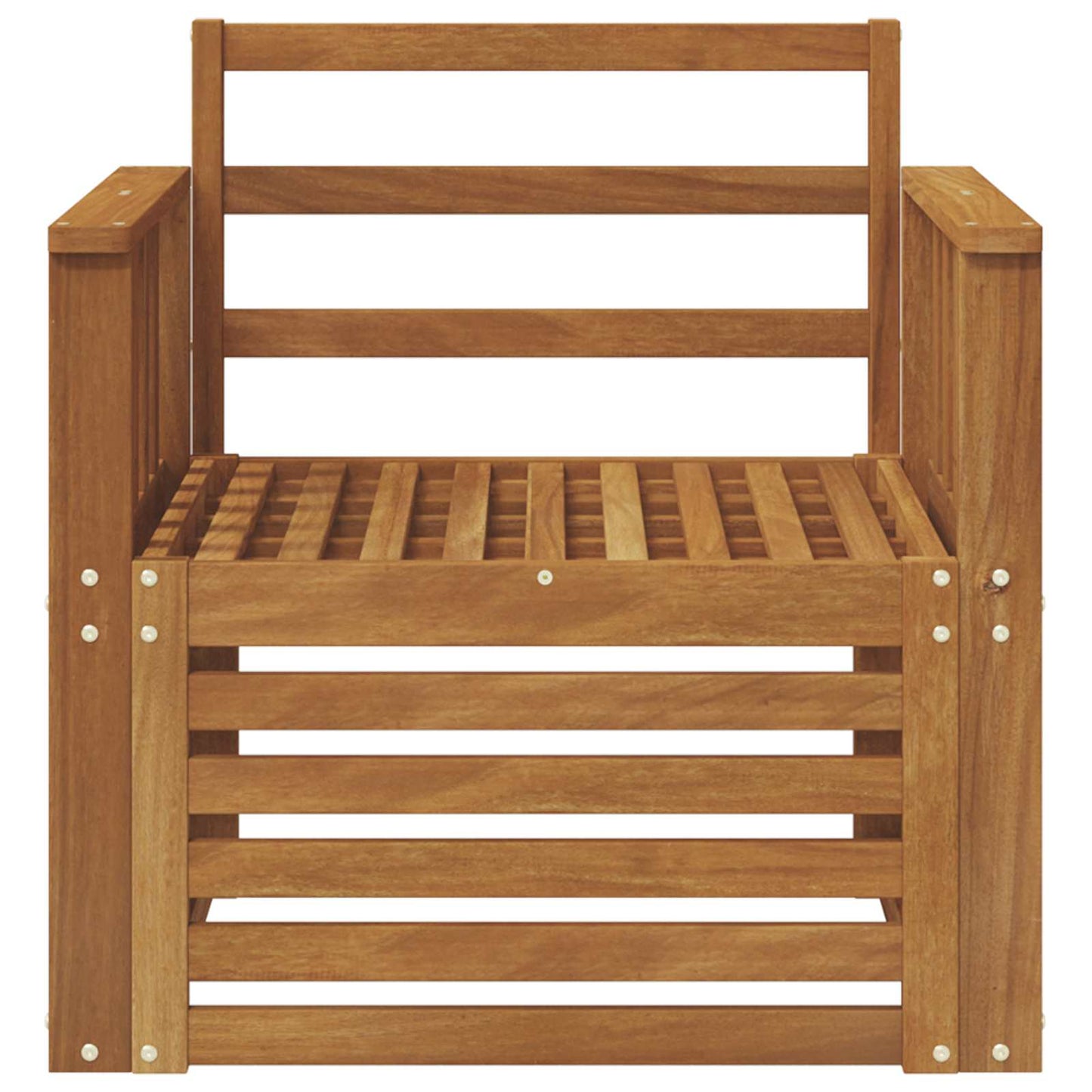 Utesofa Solid akasietre Naturlig