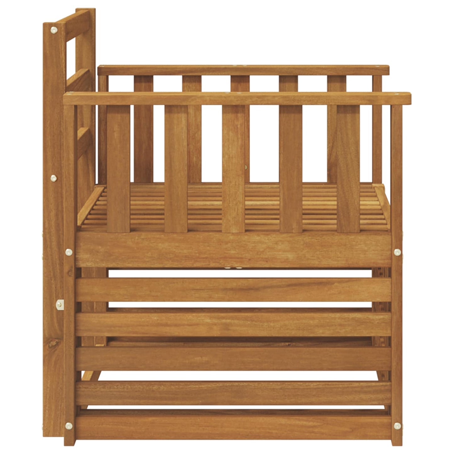 Utesofa Solid akasietre Naturlig