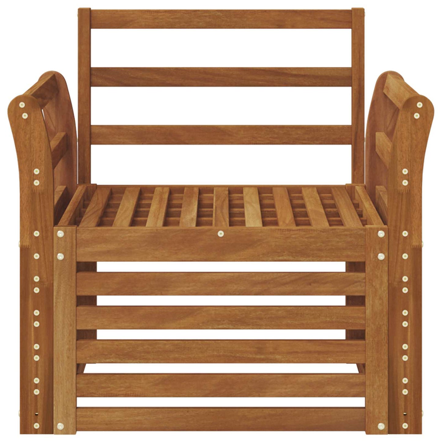 Utesofa Solid akasietre Naturlig