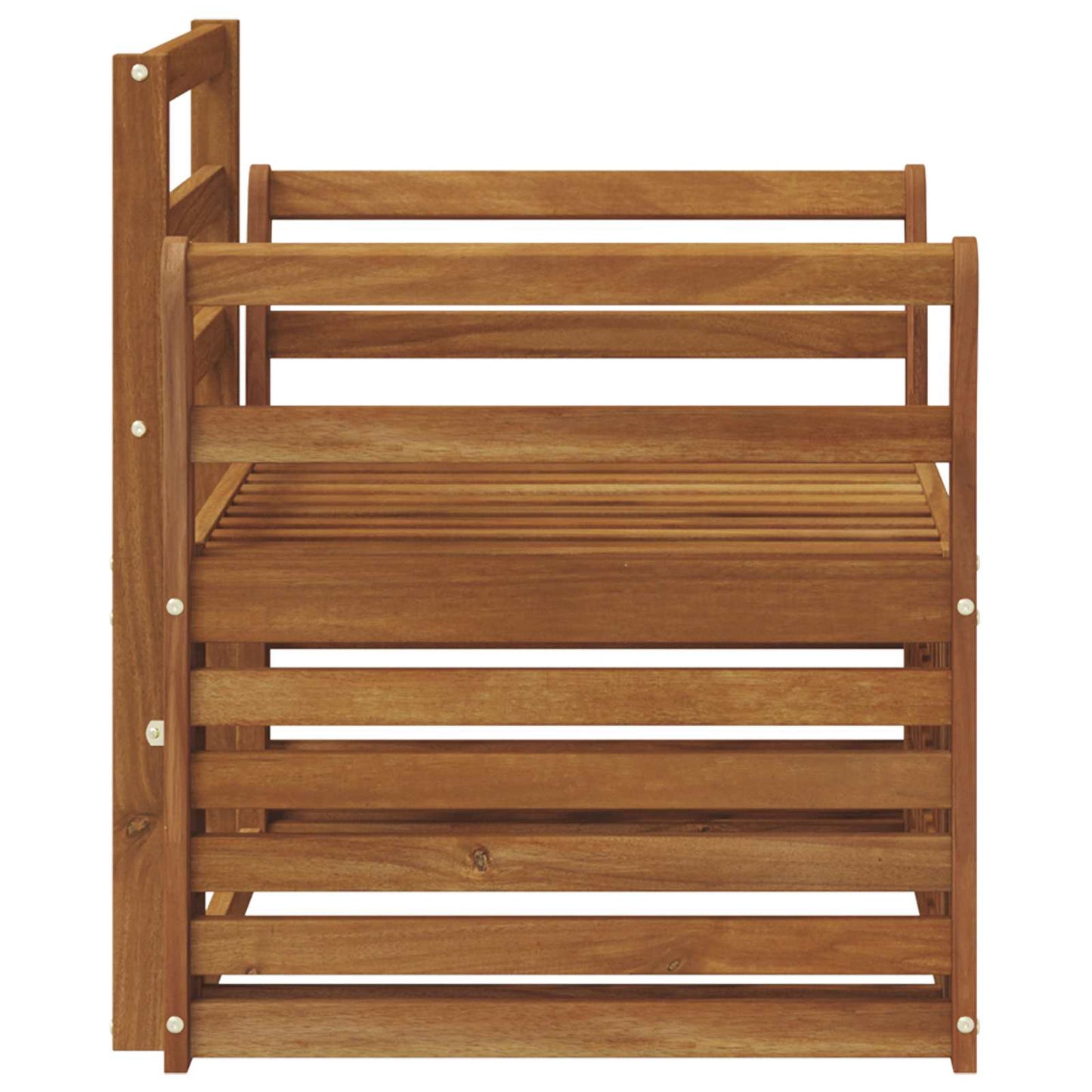 Utesofa Solid akasietre Naturlig