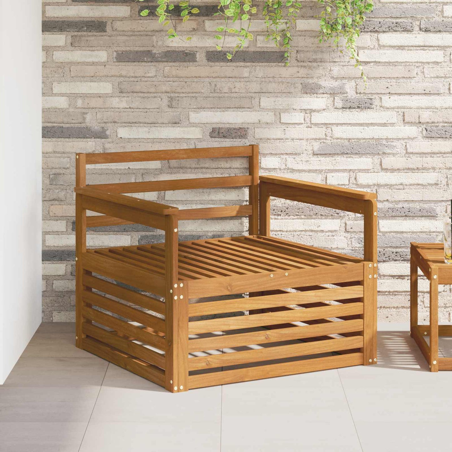 2 Stk Utesofa Naturlig