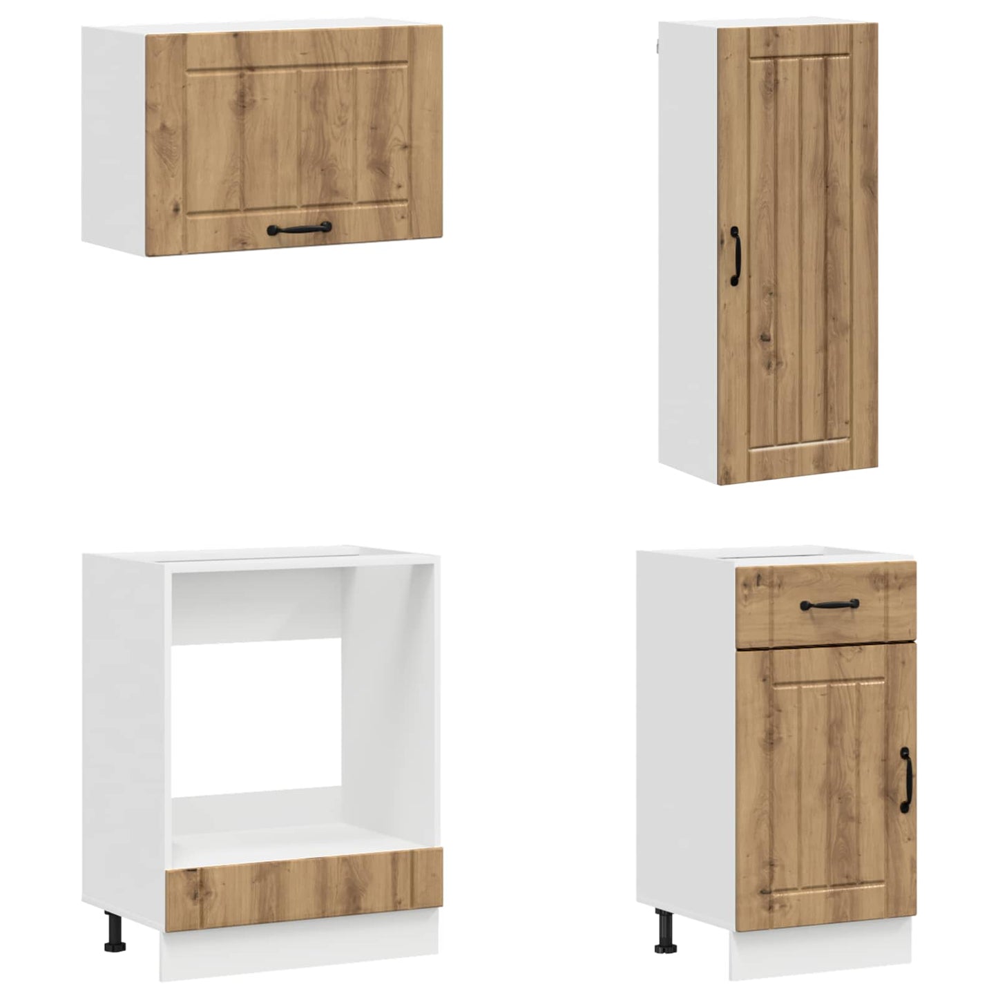 Kjøkken enhet LUCCA 8 pcs Artisan eik Konstruert tre