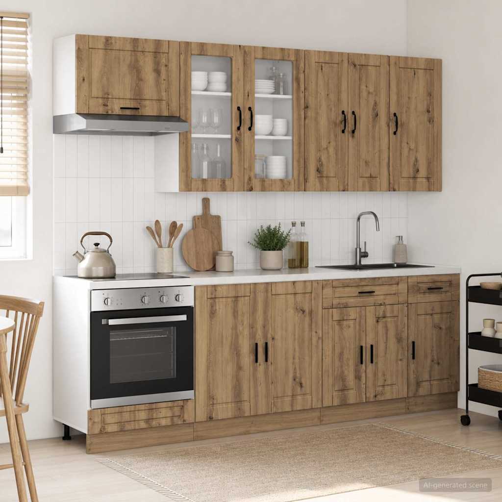 Kjøkken enhet PORTO 8 pcs Artisan eik Konstruert tre