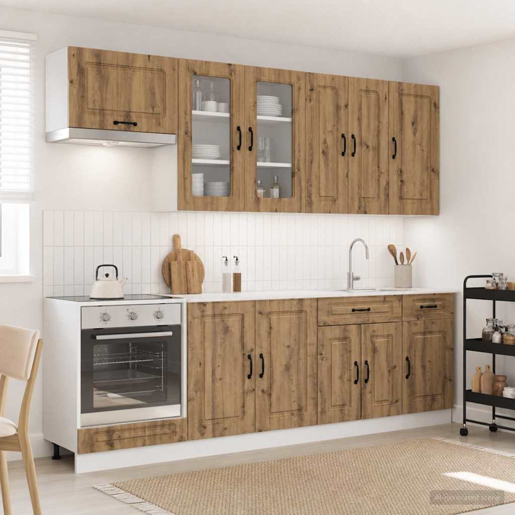 Kjøkken enhet KALMAR 8 pcs Artisan eik Konstruert tre