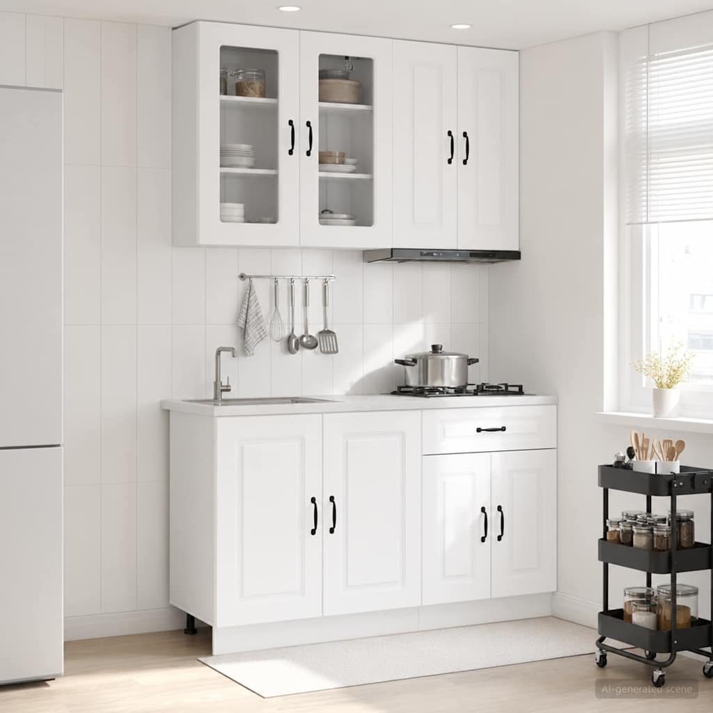Kjøkken enhet KALMAR 4 pcs Hvit Konstruert tre