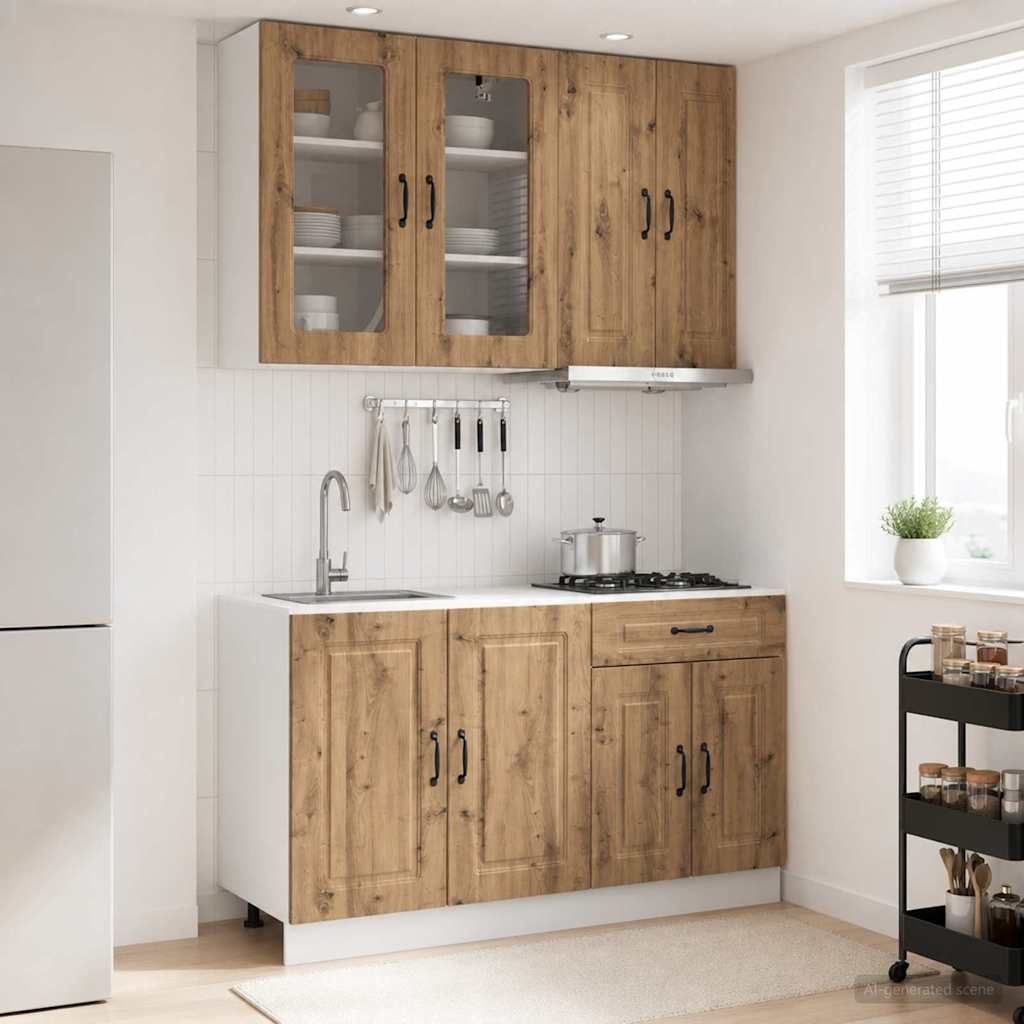 Kjøkken enhet KALMAR 4 pcs Artisan eik Konstruert tre