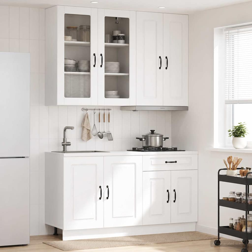 Kjøkken enhet KALMAR 4 pcs Hvit Konstruert tre