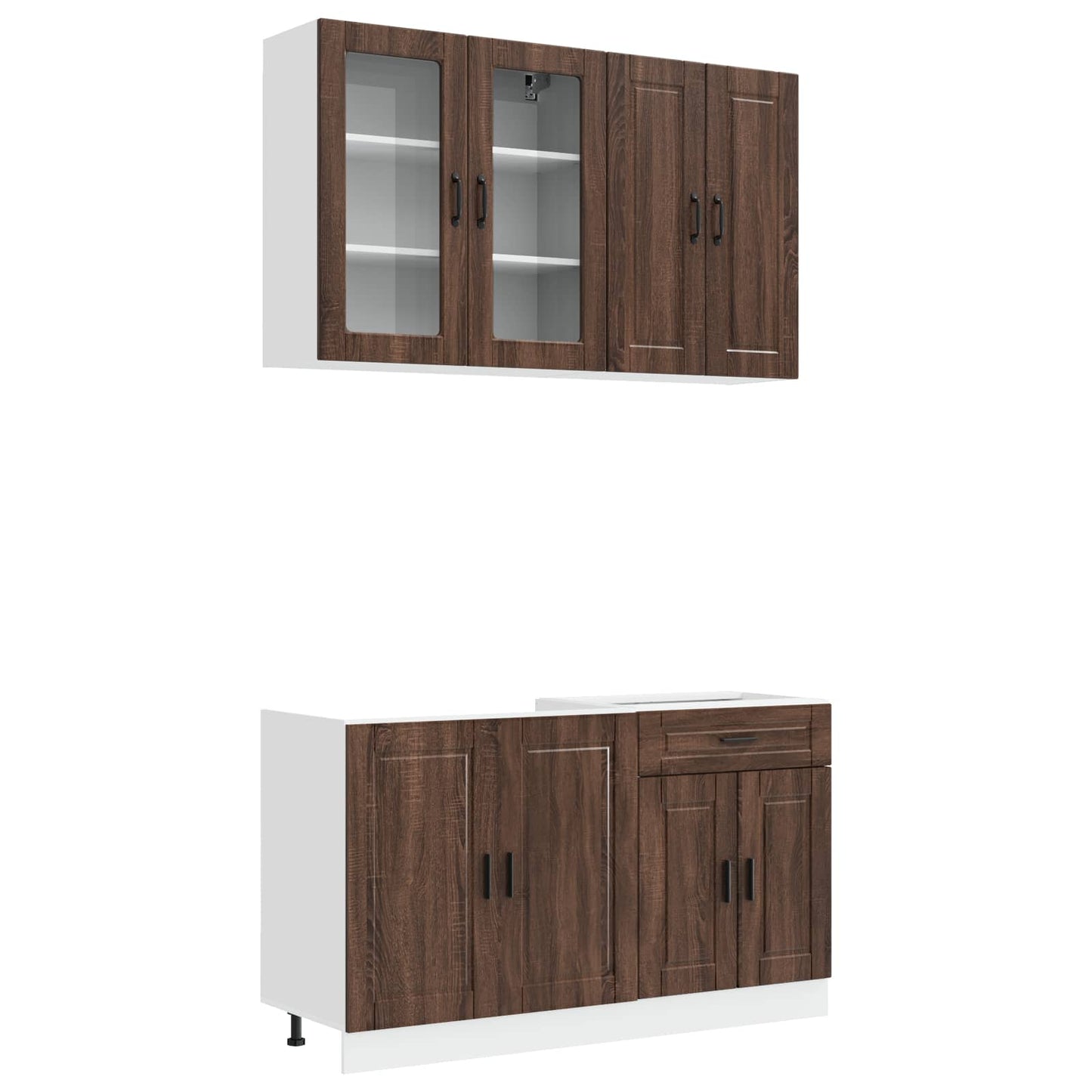 Kjøkken enhet PORTO 4 pcs Brun eik Konstruert tre