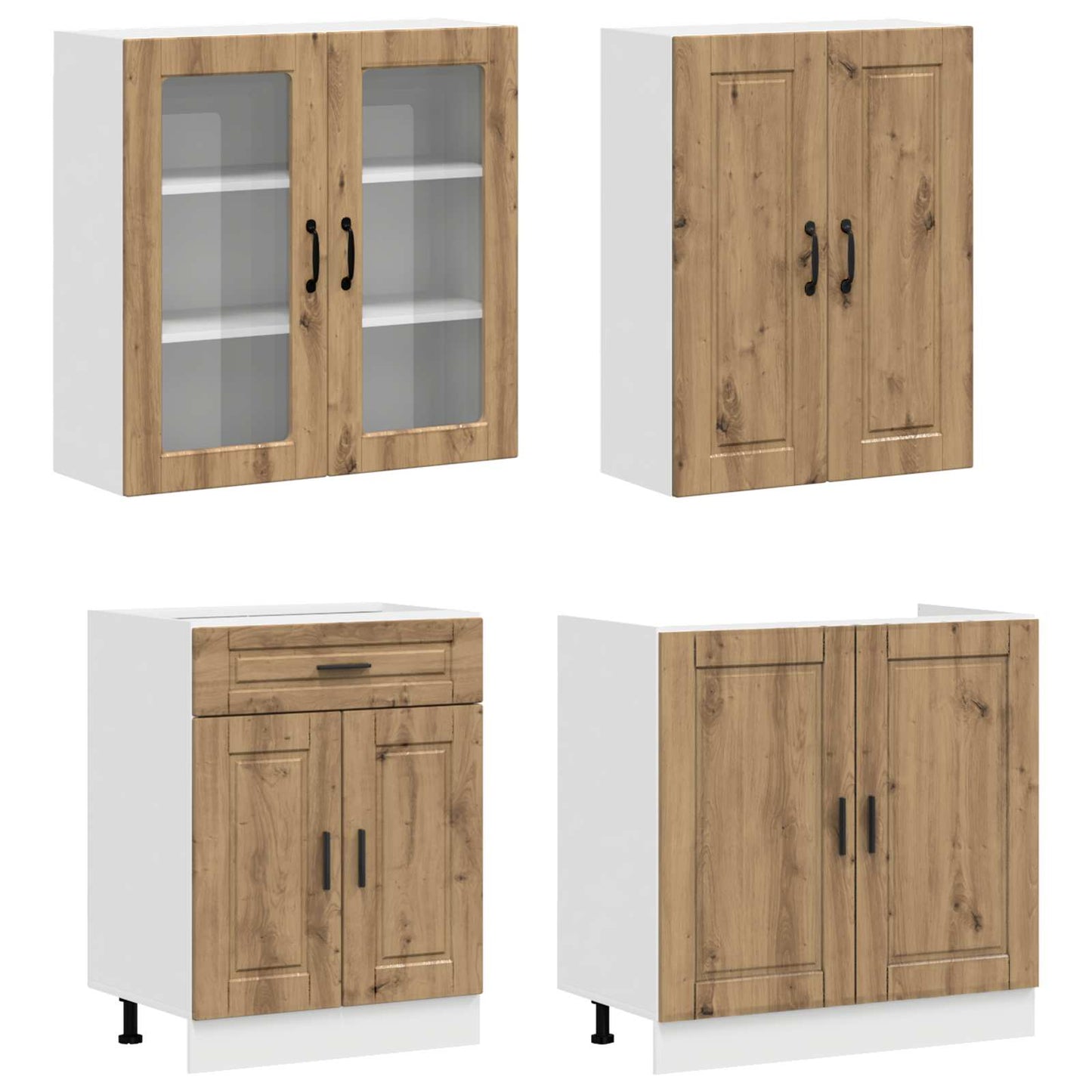 Kjøkken enhet PORTO 4 pcs Artisan eik Konstruert tre
