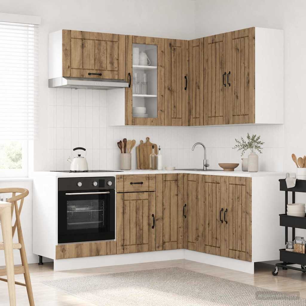 Kjøkken enhet LUCCA 8 pcs Artisan eik Konstruert tre