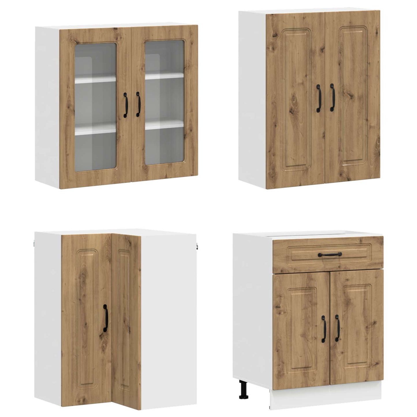 Kjøkken enhet KALMAR 8 pcs Artisan eik Konstruert tre