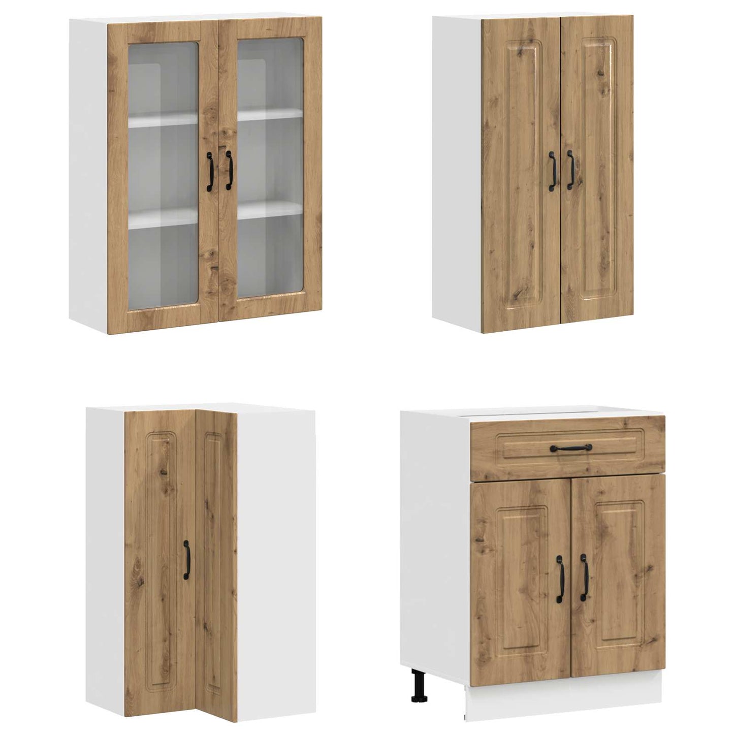 Kjøkken enhet KALMAR 8 pcs Artisan eik Konstruert tre