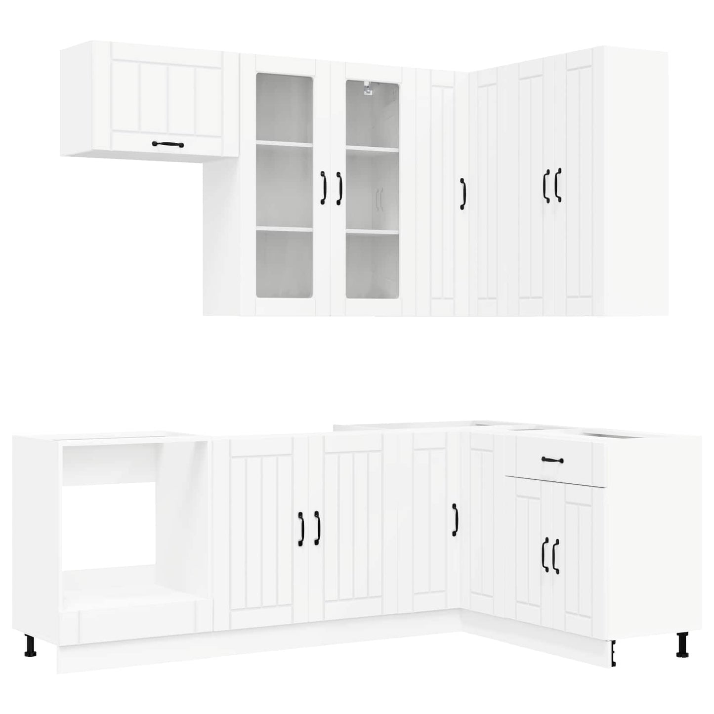 Kjøkken enhet LUCCA 8 pcs Hvit Konstruert tre
