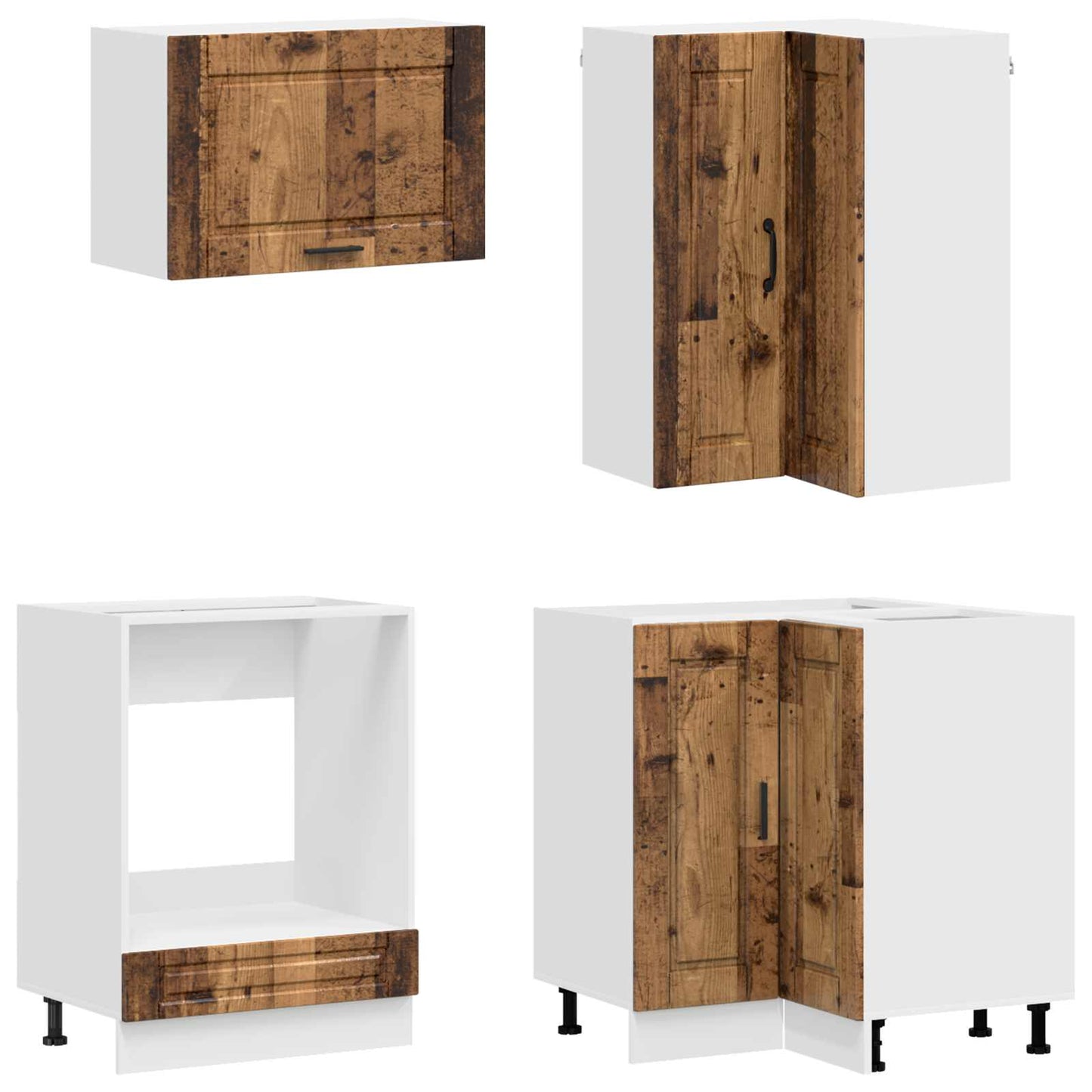 Kjøkken enhet PORTO 8 pcs Gammelt tre Konstruert tre