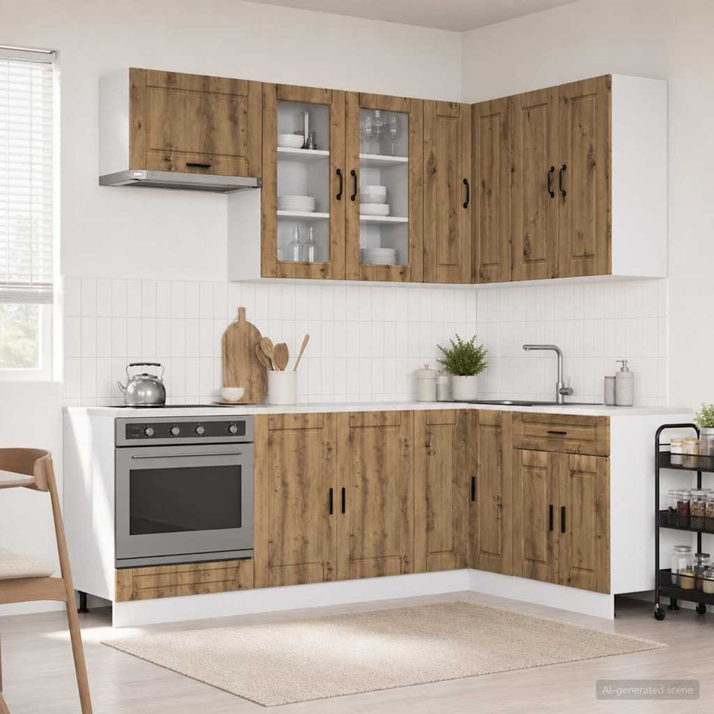Kjøkken enhet PORTO 8 pcs Artisan eik Konstruert tre