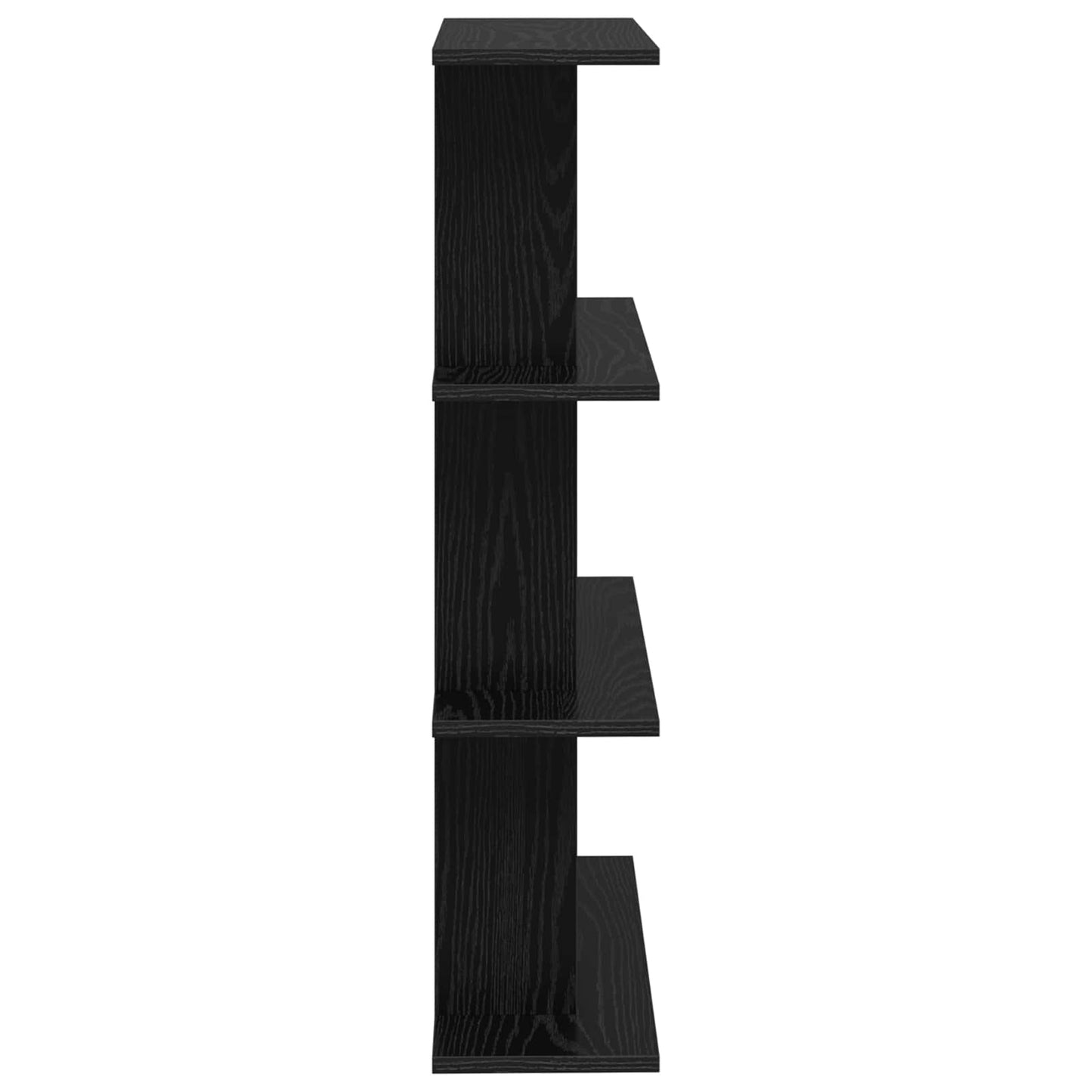 Vegghylle Veggmontert Svart 56 x 20 x 90 cm Konstruert tre