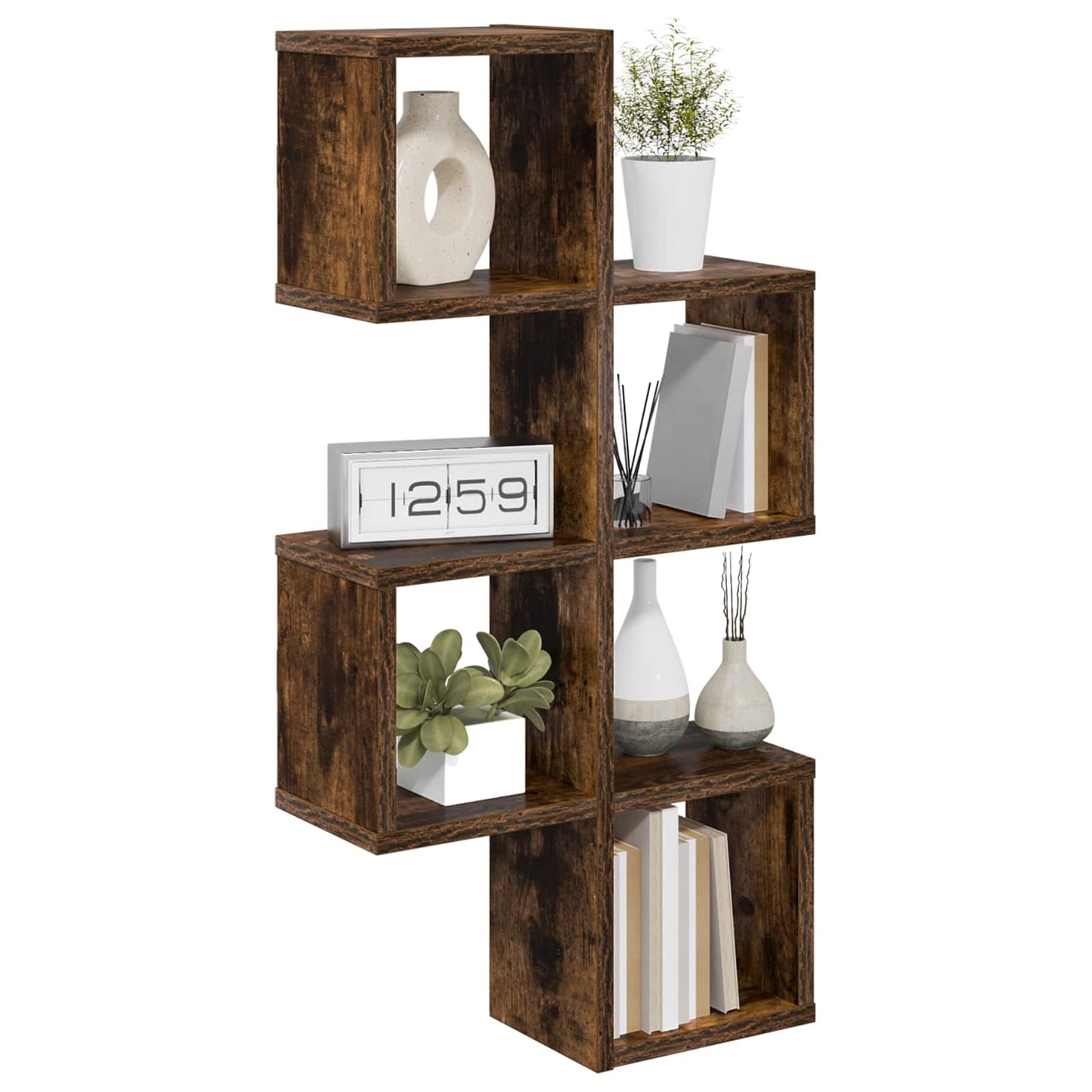 Vegghylle Veggmontert Brun 39 x 15 x 76 cm Konstruert tre